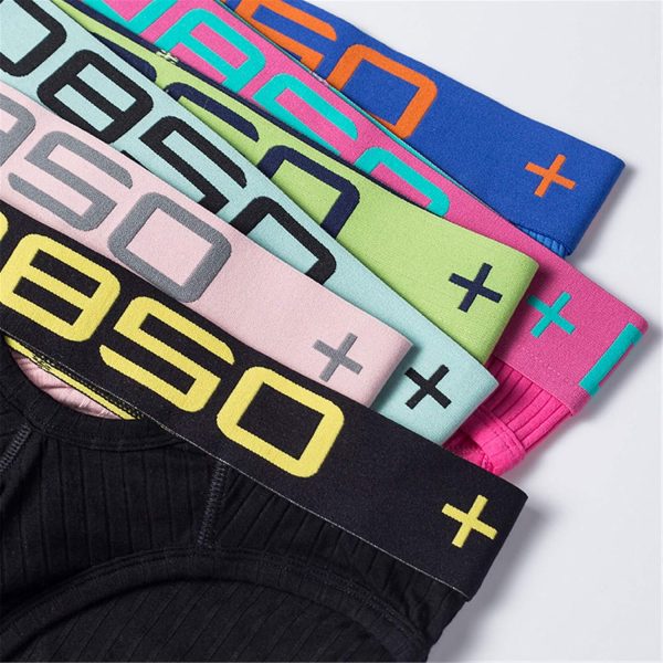 ADOSSAC Slip Homme Coton String Respirant Confortable-5