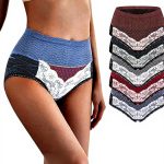 Culotte femme coton taille haute lot de 5 slips dentelle