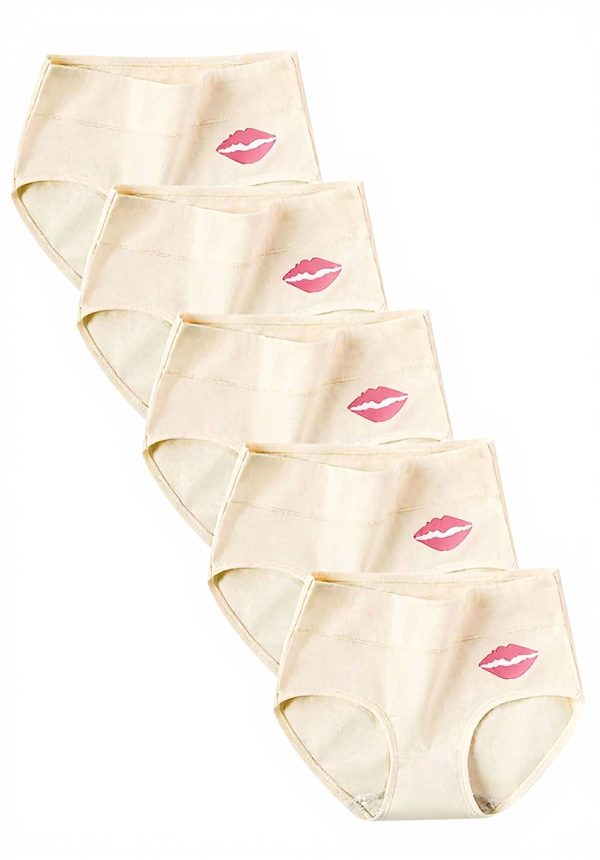 Culotte femme taille haute coton 5 pièces stretch sans