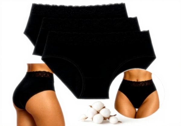 Culottes menstruelles coton bio INLYZEN lot 3 lavable
