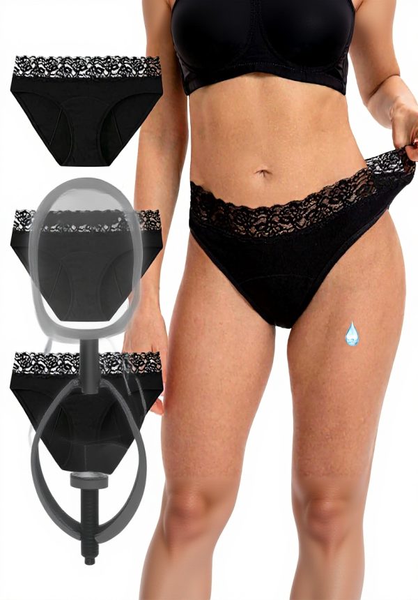 Culotte menstruelle coton dentelle INNERSY flux léger