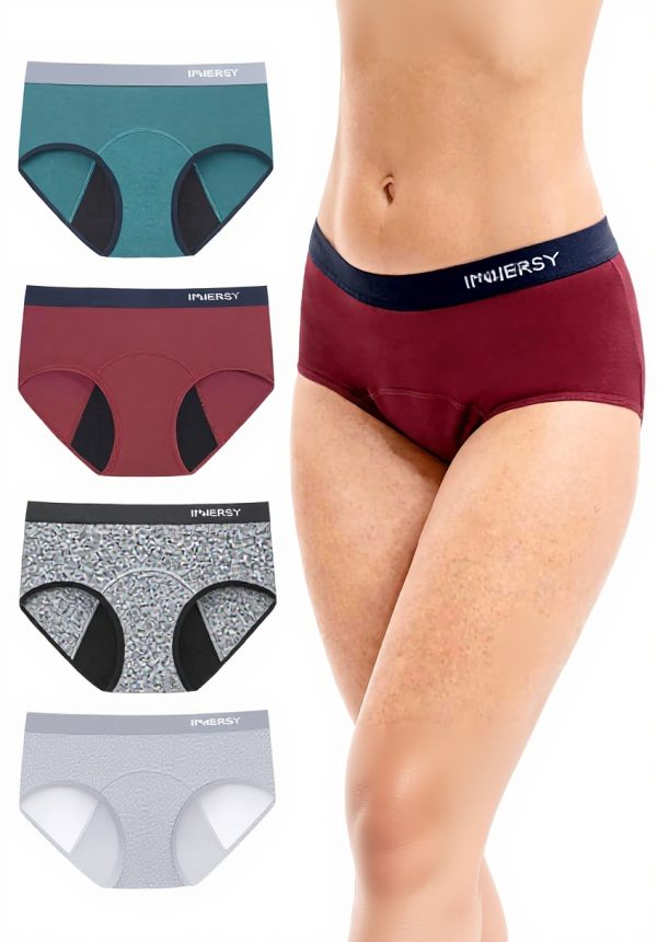 Culotte menstruelle INNERSY coton anti-fuite lavable femme