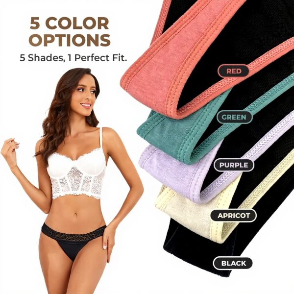 Shaperisfree string dentelle femme coton menstruel étanche