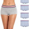 ZLYC Culottes Boxer Femme Coton Élasthanne Confortable