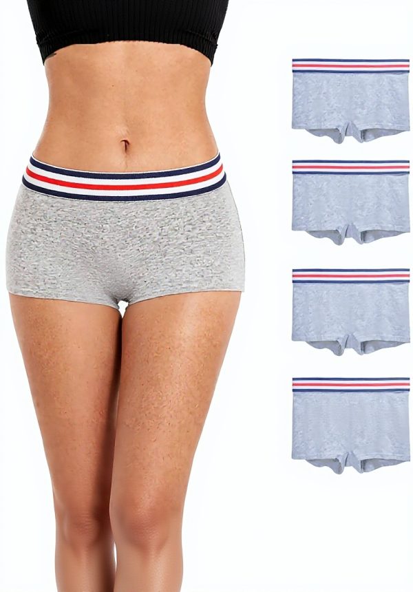 ZLYC Culottes Boxer Femme Coton Élasthanne Confortable