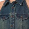 Robe en jean sans manches NOISY MAY col boutonnage intégral-4