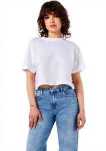 T-shirt Bestseller Femme Coton Manches Courtes Blanc Noir-0
