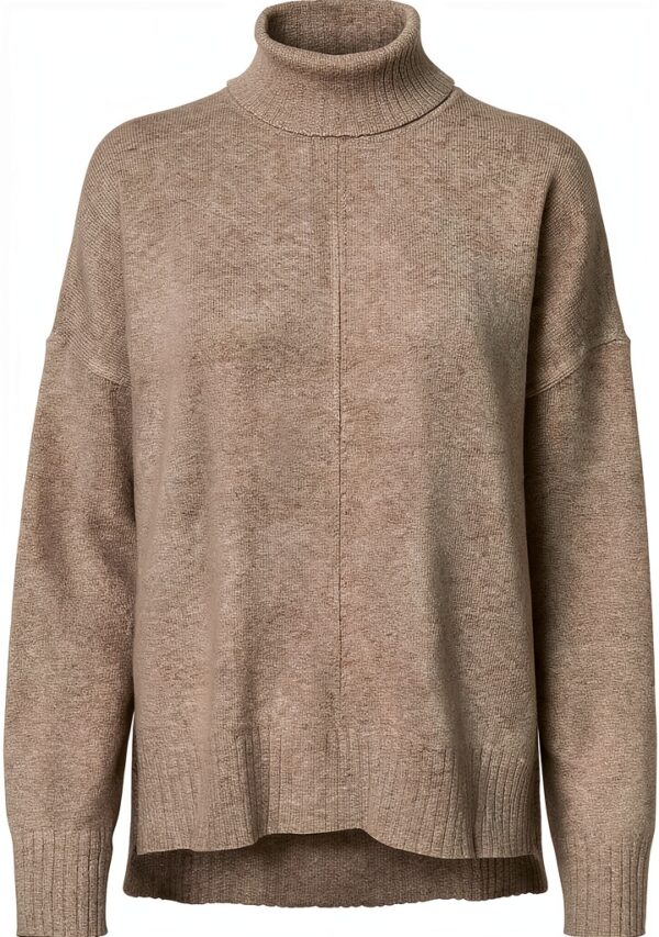 Pull col roulé Bestseller laine mélangée femme décontracté-1