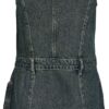 Robe en jean sans manches NOISY MAY col boutonnage intégral-3