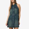 Robe en jean sans manches NOISY MAY col boutonnage intégral-6