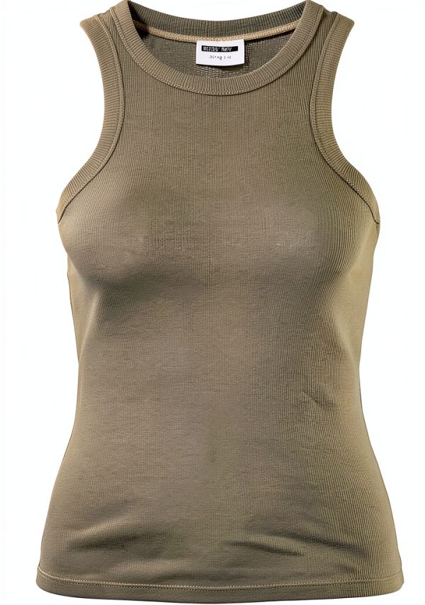 NOISY MAY Haut Femme Col Halter Dos Nageur Texture Côtelée