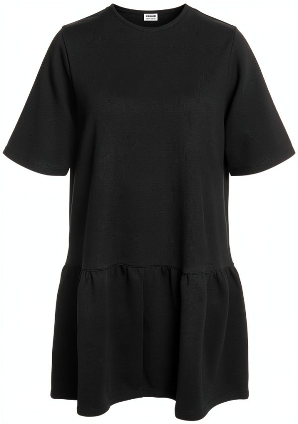Robe Noire Courte NOISY MAY Polyester Recyclé Col Rond