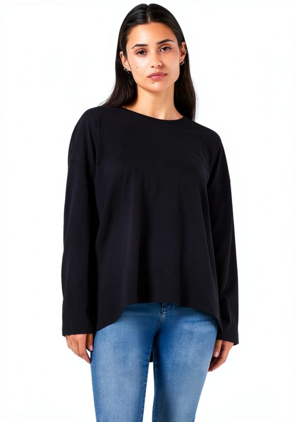 Pull Femme NOISY MAY Manches Longues Uni Extensible Col Rond