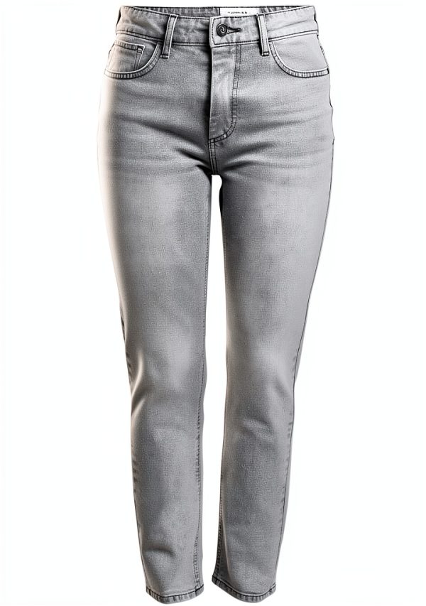Jean Femme Straight Gris NOISY MAY Coupe Taille Haute