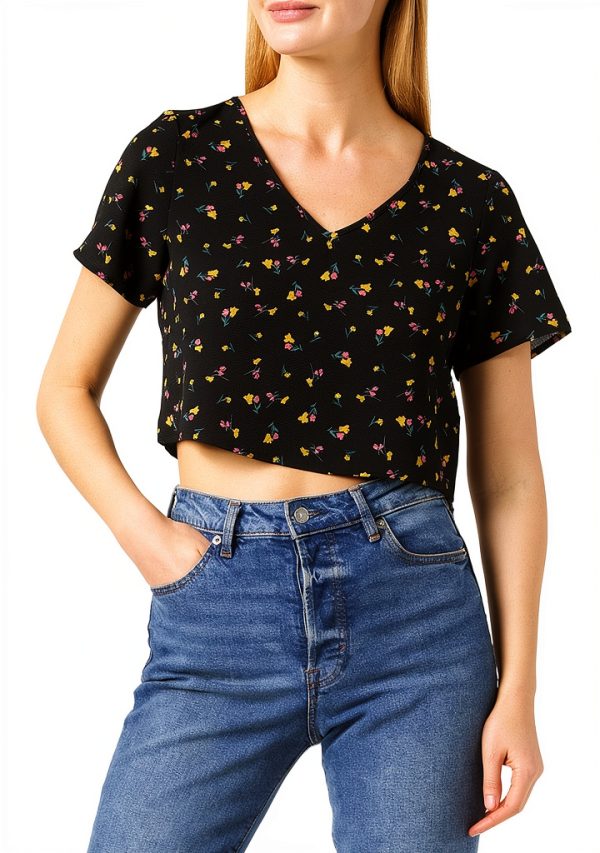 T-shirt Femme NOISY MAY Nmclara V-Neck Polyester