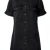 Robe chemise denim femme Bestseller col rond coton confort-0