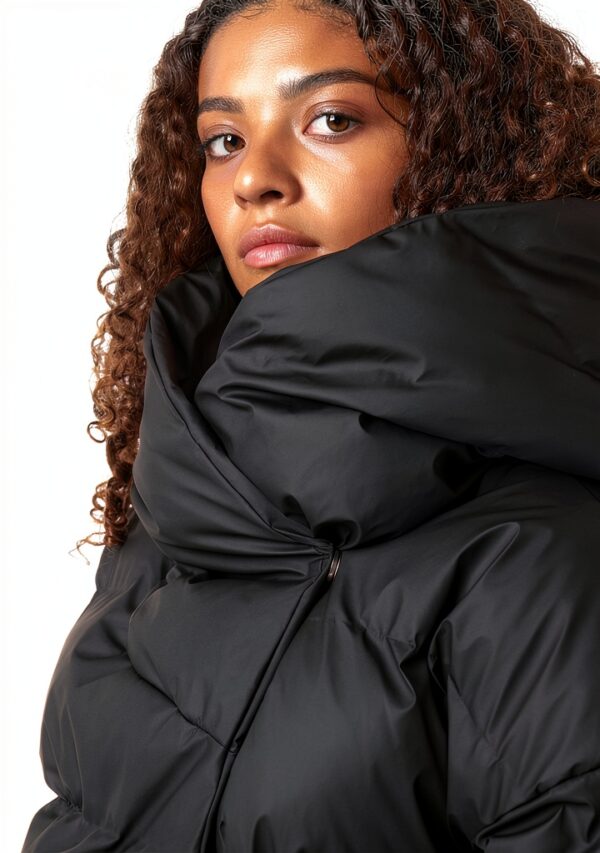 Veste femme Bestseller capuche manches longues noir-5