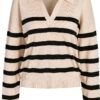 Pull Bestseller rayé viscose femme confortable élégant-0