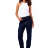 Jean femme Bestseller taille haute délavé bleu foncé-6