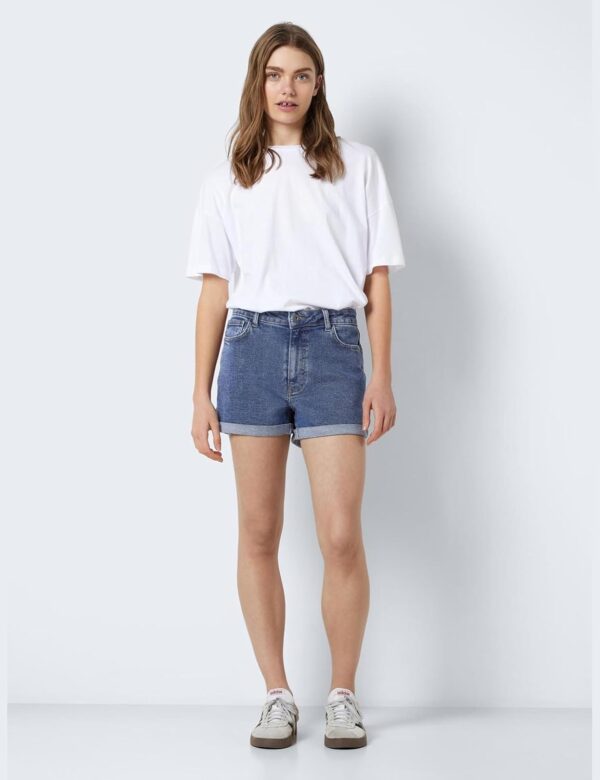 Bermuda Shorts Femme Bestseller Coton Slim Fit Bleu-4