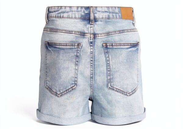 Bermuda femme Bestseller coton denim bleu jean clair-1