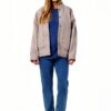 Blouson femme NMHALSTON col haut coupe oversize décontracté-3