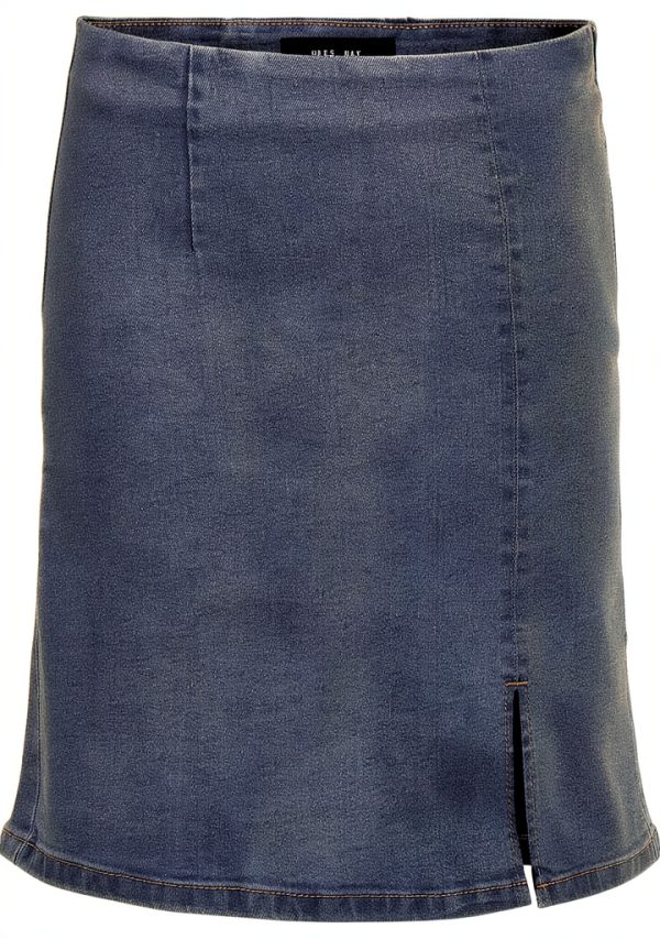 Jupe courte NOISY MAY Slim Bleu Femme StreetWear classique