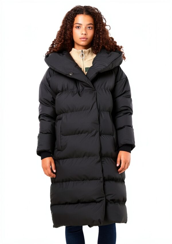 Veste femme Bestseller capuche manches longues noir-2