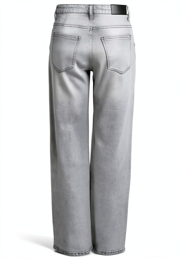 Jeans femme Bestseller coupe droite gris clair denim-3