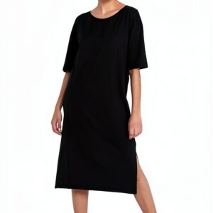 Robe Noisy May mi-longue col rond coupe classique femme-0