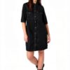 Robe chemise denim femme Bestseller col rond coton confort-1
