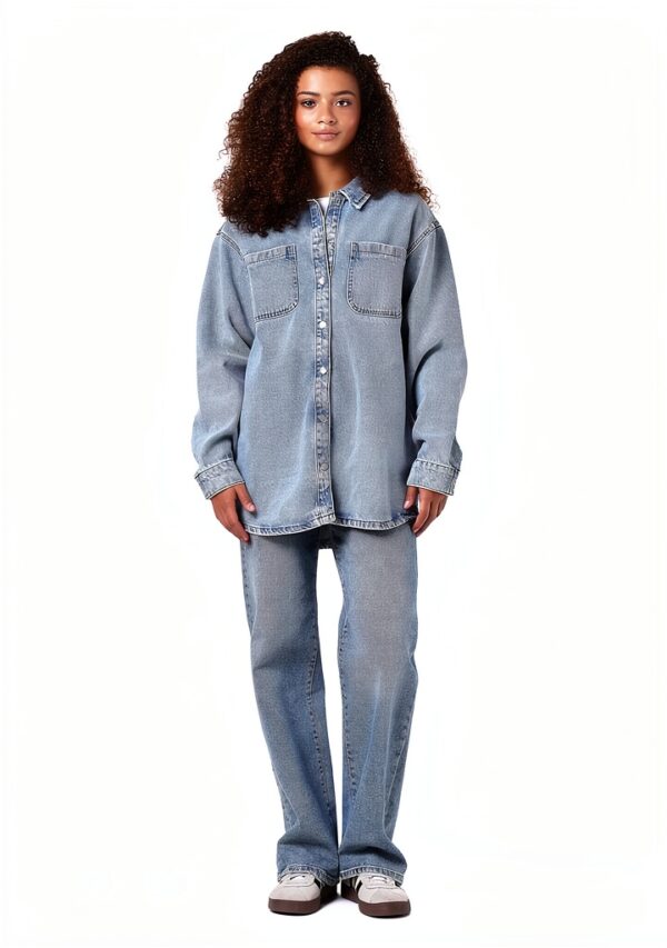 Veste denim femme Bestseller coupe surdimensionnée coton-4