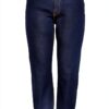 Jean femme Bestseller taille haute délavé bleu foncé-0