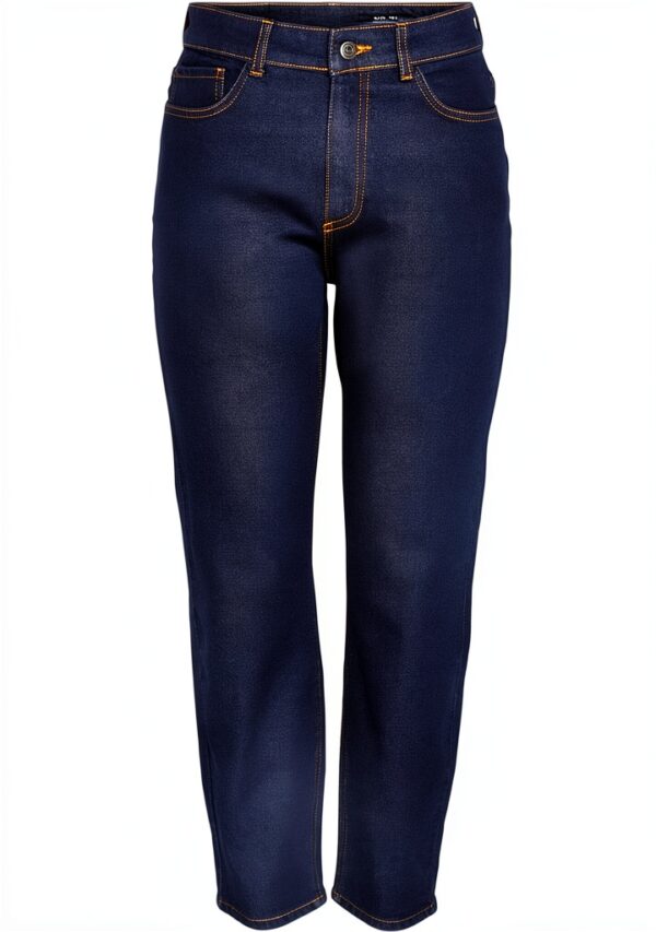 Jean femme Bestseller taille haute délavé bleu foncé-0