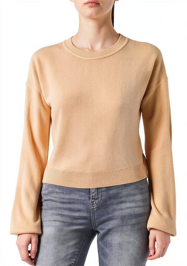 Pull Femme NOISY MAY Col Rond Manches Bouffantes XL