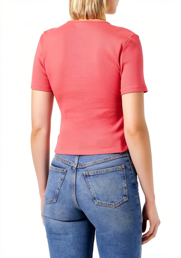 T-shirt femme col V manches courtes Bestseller coupe normale-2