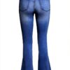 Jeans Bestseller Femme Forme Evasée Coton Extensible Bleu-2