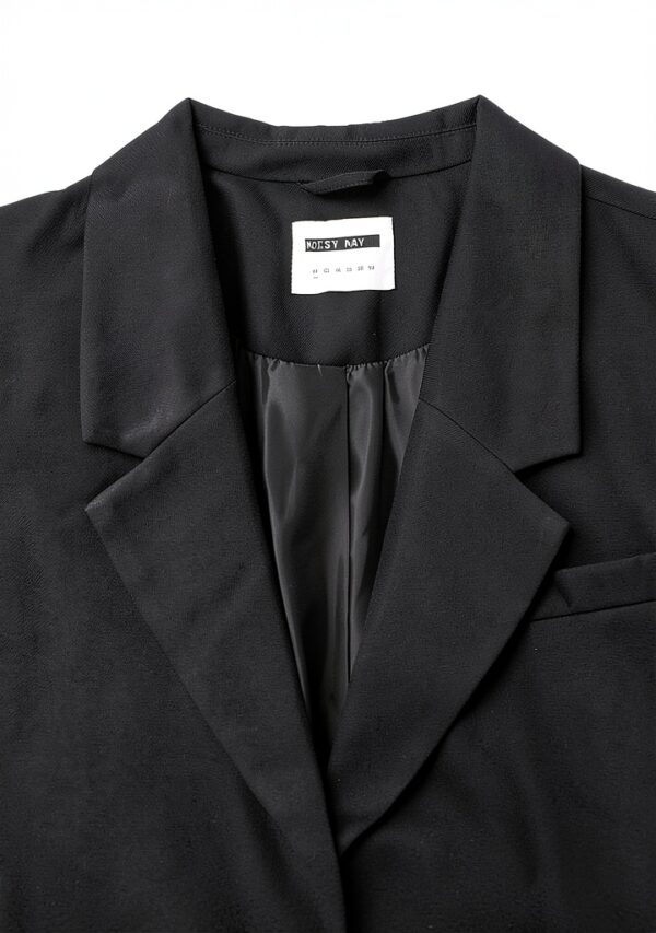 Blazer femme Bestseller polyester recyclé boutonnage noir-1