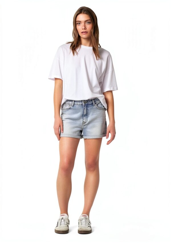 Bermuda-Shorts femme Bestseller coton slim coupe jean 5-2