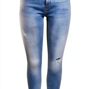 Jean Skinny Femme StreetWear Bestseller Coupe Serree Bleu-0