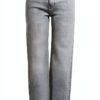 Jean Femme Bestseller Coupe Droite Gris Taille 28W 32L-2