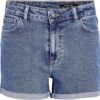 Bermuda Shorts Femme Bestseller Coton Slim Fit Bleu-0