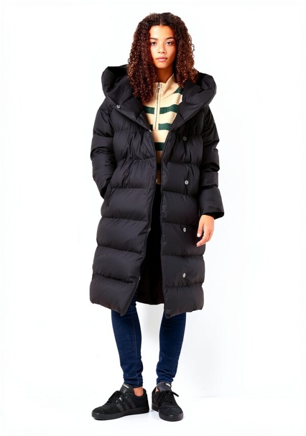 Veste femme Bestseller capuche manches longues noir-6