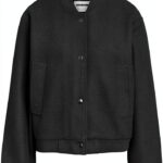 Noisy May Veste Baseball Femme Doublure Argentée Ourlet-0