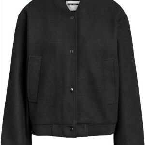 Noisy May Veste Baseball Femme Doublure Argentée Ourlet-0