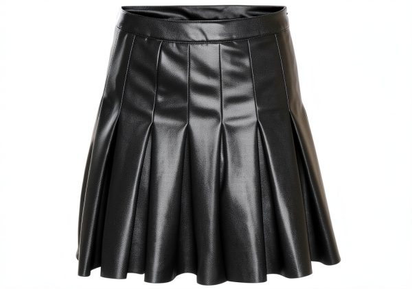 Jupe plissée PU NOISY MAY mini courte femme noir
