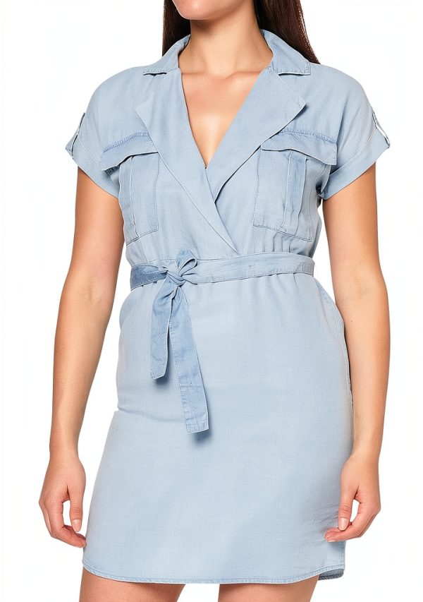 Robe chemise Tencel NOISY MAY Femme col à revers ceinture