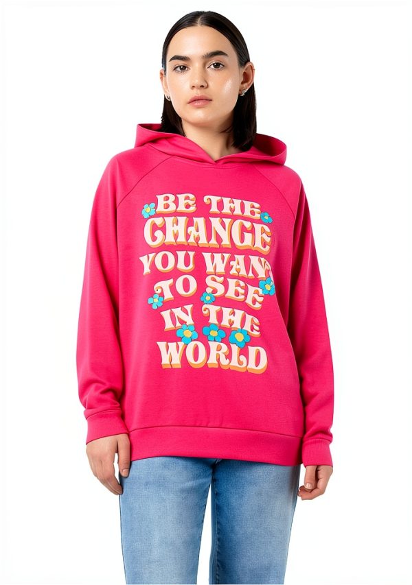 Sweat Noisy-May rose capuche femme confort mode