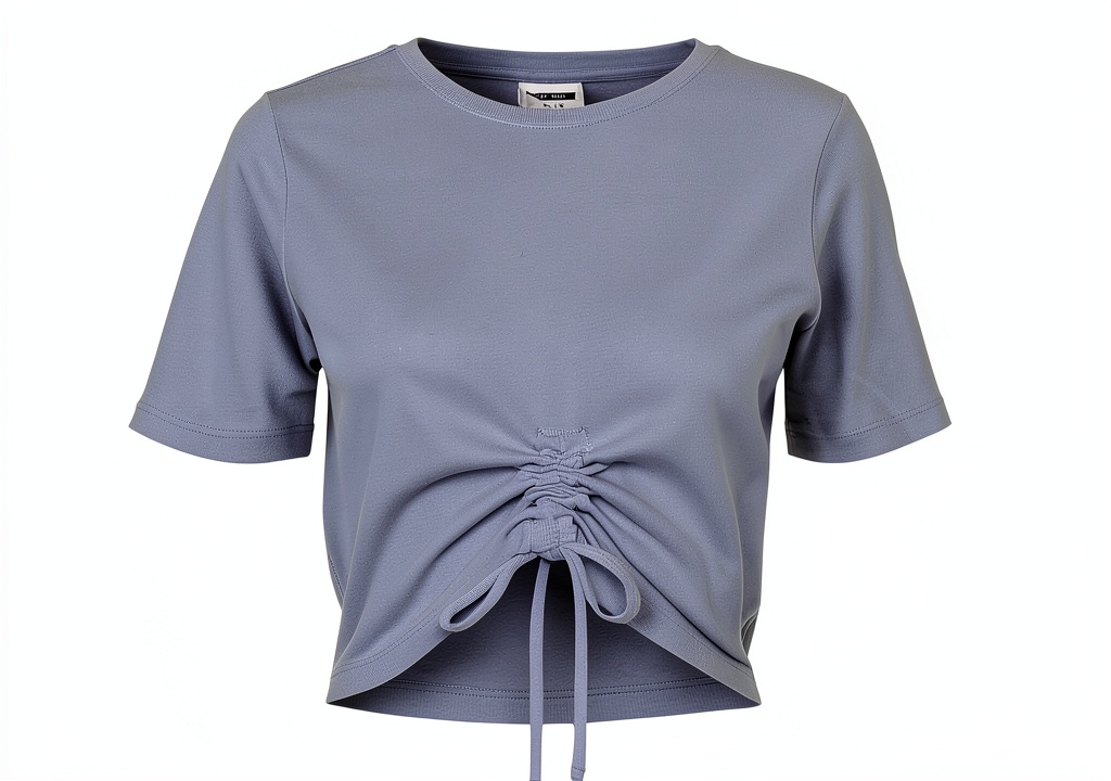 T-shirt Noisy may violet porté avec un jean décontracté