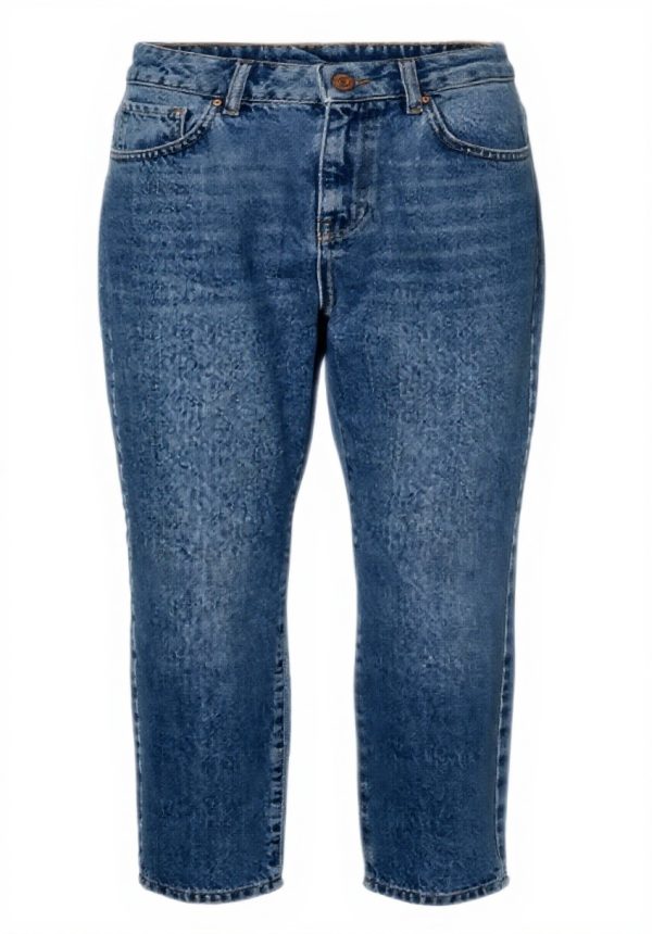 NOISY MAY Jean Droit Femme High Waist Mom Jeans 100 Cotton